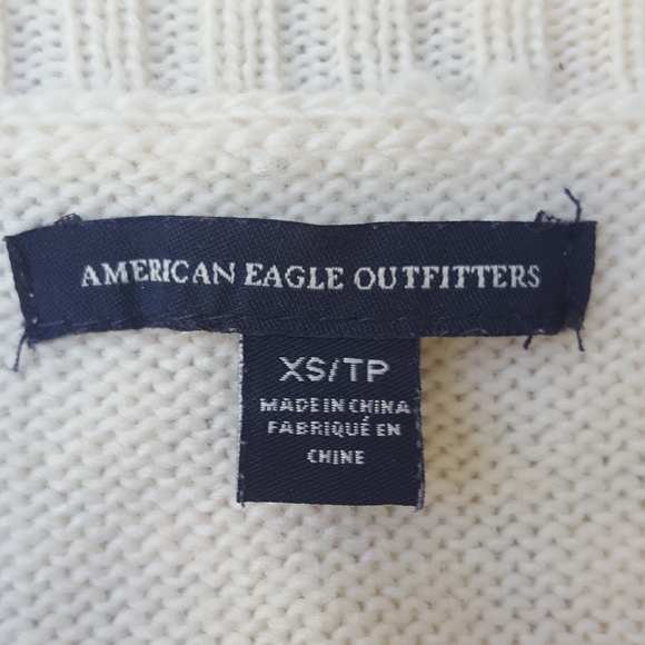 American Eagle Outfitters Southwestern Sweater Blue Red Ivory Women's Size XS - Picture 6 of 9